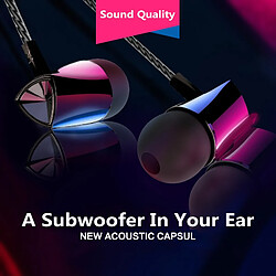 Acheter GUPBOO Écouteurs intra-auriculaires Écouteurs HiFi Écouteurs Casques métalliques Gouttelettes Écouteurs intra-auriculaires stéréo X10 Bruit en alliage de zinc Réduction du bruit