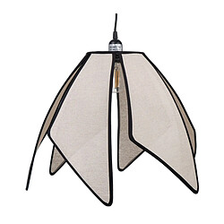 Suspension Romimex Noir Naturel Bambou Fleur 45 x 35 x 45 cm 