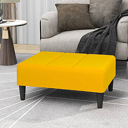 vidaXL Repose-pied Jaune 78x56x32 cm Velours 