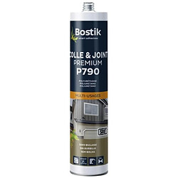 Bostik Masticcolle polyuréthane multiusages Premium P790 cartouche de 300ml gris 7038