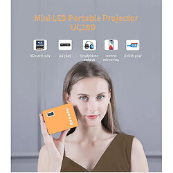 Universal Projecteur micro LED UC28D Ports multimédia portables Films extérieurs Enfants Thèmes de la page d'accueil(Orange)