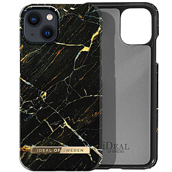 iDeal of Sweden Coque pour iPhone 13 Marbré Luxe Ultra fine Port Laurent Marble Noir / Or 