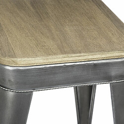 Atmosphera, Createur D'Interieur Tabouret de bar Joris - H. 60 cm - Gris