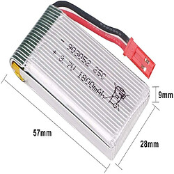 Generique Brother Batterie Li-Po 3.7V 1800mAh 25C pour Quadricoptère | Compatible avec JJRC H11D, H11C, HQ898B | Haute capacité, haute performance | Y compris la prise JST et USB pas cher