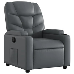 Maison Chic Fauteuil inclinable,Fauteuil luxe de relaxation Gris Similicuir -MN26210