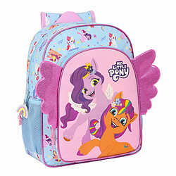 Cartable My Little Pony Wild & free 32 x 38 x 12 cm Bleu Rose 