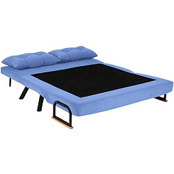 Acheter Hanah Home Canapé 2 places convertible en tissu Sando bleu.