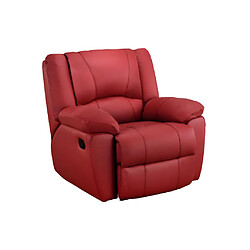 Vente-Unique Fauteuil relax en cuir AROMA - Rouge 