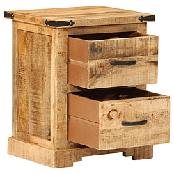 Maison Chic Table de chevet, Table de Nuit, Meuble de Rangement 40x35x50 cm bois de manguier massif