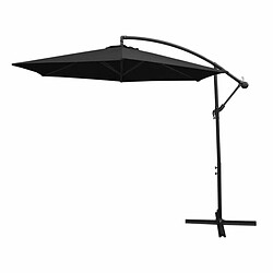 Monstershop Parasol Cantilever Noir & Base Ronde 3m x 3m x 2.5m