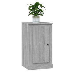 Avis vidaXL Buffet sonoma gris 37,5x35,5x67,5 cm bois d'ingénierie