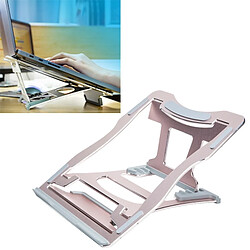 Wewoo Support d'ordinateur portable de fixation pour ordinateur simplesupport de bureau en alliage d'aluminiumsupport à six niveauxtaille 21x26cm Or rose 