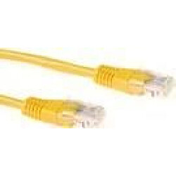 Act Music ACT Yellow 0.5 meter U/UTP CAT6 patch cable with RJ45 connectors. Cat6 u/utp yellow 0.50m (IB8800) 