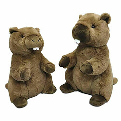 BigBuy Kids Jouet Peluche Brune Marmotte 