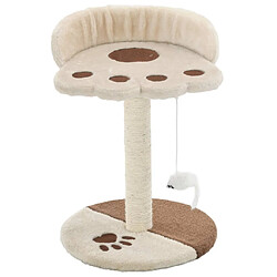 Arbre à chat,niche pour chat avec griffoir en sisal 40 cm Beige et Marron -MN95945