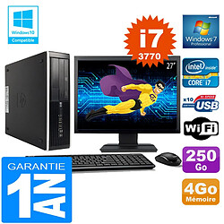 PC HP Compaq 8300 SFF Core I7-3770 Ram 4Go Disque 250 Go Wifi W7 Ecran 27" - Occasion