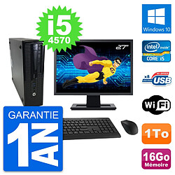 PC HP ProDesk 400 G1 SFF Ecran 27" i5-4570 RAM 16Go Disque 1To Windows 10 Wifi · Occasion 