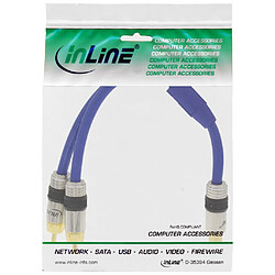 Alpexe Cinch-Y-Câble, InLine®, PREMIUM, 1x Cinch fem. - 2x Cinch mâle, 0,25m