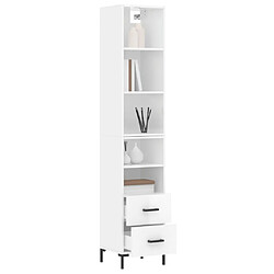 Avis Maison Chic Buffet,Meuble de Rangement,commode pour salon,Cuisine Blanc brillant 34,5x34x180 cm Bois d'ingénierie -MN24342