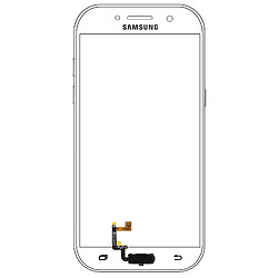 Bouton Home + Nappe de connexion pour Samsung A3 2017 - Noir pas cher