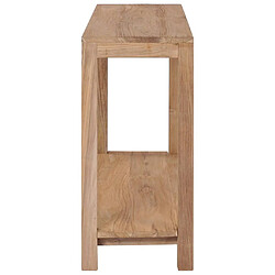 Avis Maison Chic Table console | Meuble d'entrée | Table d'appoint 120 x 35 x 75 cm Bois de teck massif -GKD86766