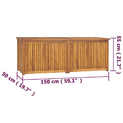 vidaXL Boîte de jardin 150x50x55 cm Bois massif de teck pas cher