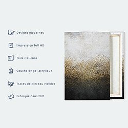 Decoshop26 Tableau toile de décoration murale impression premium en 3 parties sur châssis en bois motif Abstraction volcanique 120x60 cm 11_0014127