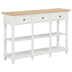 vidaXL Table console Blanc 120x30x76 cm MDF