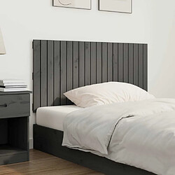 Avis Maison Chic Tête de lit scandinave pour lit adulte,Meuble de chambre murale Gris 127,5x3x60 cm Bois massif de pin -MN65911