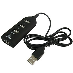 Wewoo Hub USB 2.0 noir 4 Ports USB 2.0 HUB, Longueur du câble: 30cm