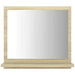 Avis vidaXL Miroir salle de bain chêne sonoma 40x10,5x37cm Bois ingénierie