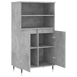 Maison Chic Buffet,Meuble de Rangement,commode pour salon,Cuisine Gris béton 60x36x110 cm Bois d'ingénierie -MN72163 pas cher