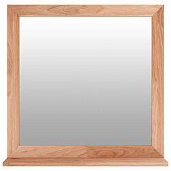 vidaXL Miroir mural 55x55 cm Bois massif de noyer