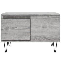 Acheter vidaXL Table basse sonoma gris 55x55x36,5 cm bois d'ingénierie