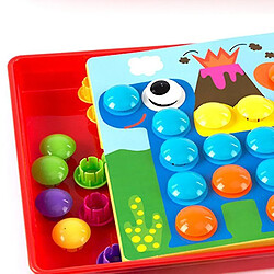 Universal Puzzle tridimensionnel pour enfants jouets boutons colorés assemblage champignon ongles kit bébé puzzle créatif