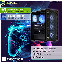 Sedatech PC Gamer • Intel i9-12900KF • RTX4070 • 16 Go RAM • 1To SSD M.2 • Windows 11