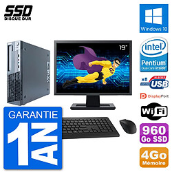 PC Lenovo M91p SFF Ecran 19" Intel G630 RAM 4Go SSD 960Go Windows 10 Wifi · Occasion 