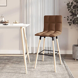 vidaXL Tabouret de bar Marron Tissu