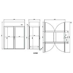 Armoire Réfrigérée à Chariot Positive Vitrées - GN 2/1 et 600 x 400 Groupe Logé 1950 L- Coldline pas cher