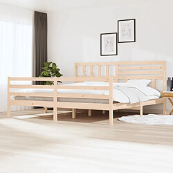 vidaXL Cadre de lit sans matelas bois massif 200x200 cm