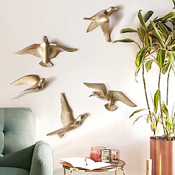 Avis résine créative mouette en forme de chambre à coucher tv décorations murales de fond un or