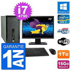 PC Tour HP 400 G1 Ecran 19" Intel i7-4790 RAM 16Go Disque 1To Windows 10 Wifi · Occasion 