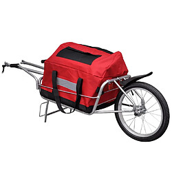 vidaXL Remorque de vélo à une roue avec sac de rangement