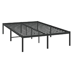 Acheter Maison Chic Lit adulte - Lit simple Cadre de lit,Structure du lit Contemporain métal noir 120x200 cm -MN66413