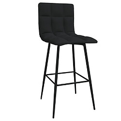 vidaXL Tabouret de bar Noir Velours