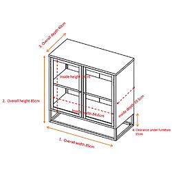 Avis Venture Home Buffet 2 portes en acier Bakal gris.