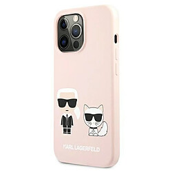 Avis Karl Lagerfeld Slilicone Karl & Choupette Magsafe - Coque pour iPhone 13 (Rose)