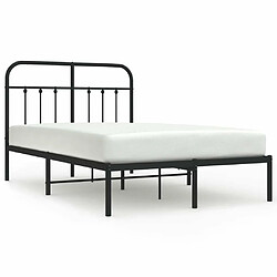 Maison Chic Lit adulte - Cadre de lit métal avec tête de lit,Structure du lit Contemporain pour chambre noir 120x190 cm -MN50618