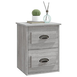 Avis vidaXL Table de chevet murale sonoma gris 41,5x36x53 cm