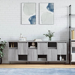 Maison Chic Ensemble de 3 Buffets,commode,console pour rangement Sonoma gris Bois d'ingénierie -MN20069